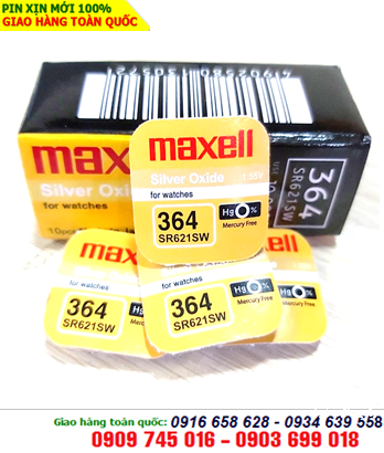 Pin đồng hồ Maxell SR621SW-364 Silver Oxide 1.55v chính hãng Made in Japan